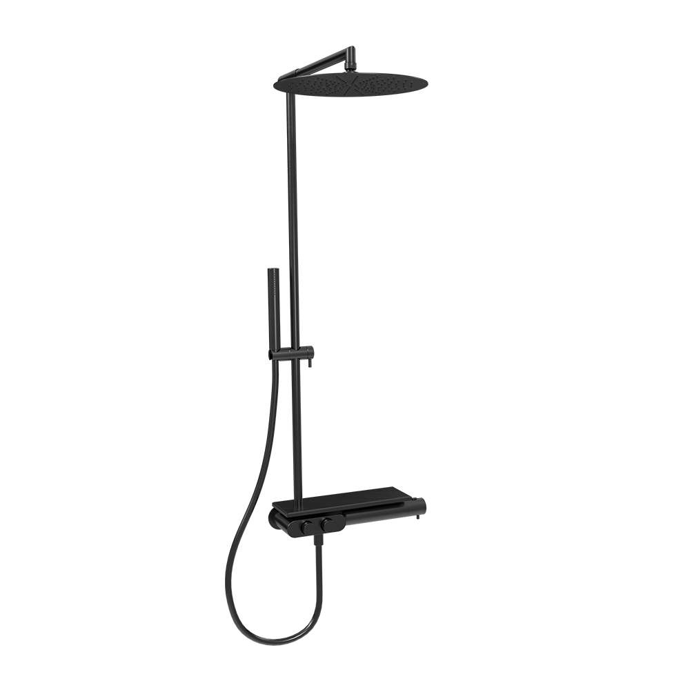 COLONNE DE DOUCHE THERMO UP SANDWICH® CHROMÉ NOIR BROSSÉ