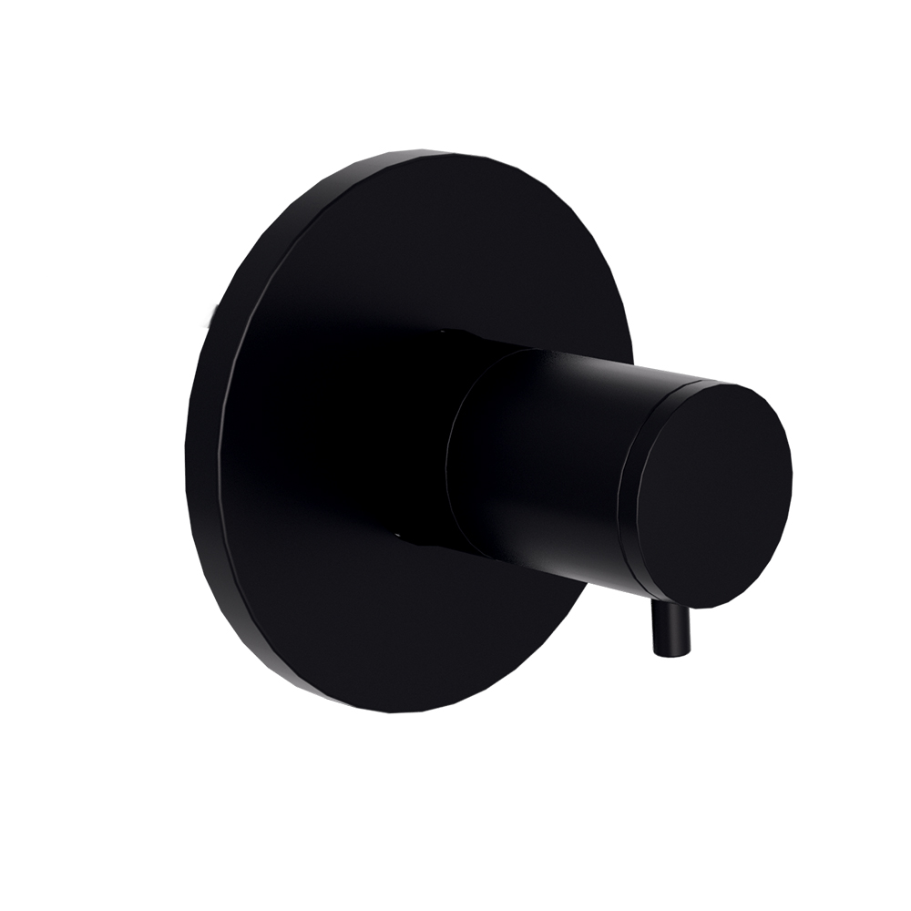 FACADE EXTERNE RONDE TRIVERDE POUR ROBINET D'ARRET PD710/750 BLACKMAT