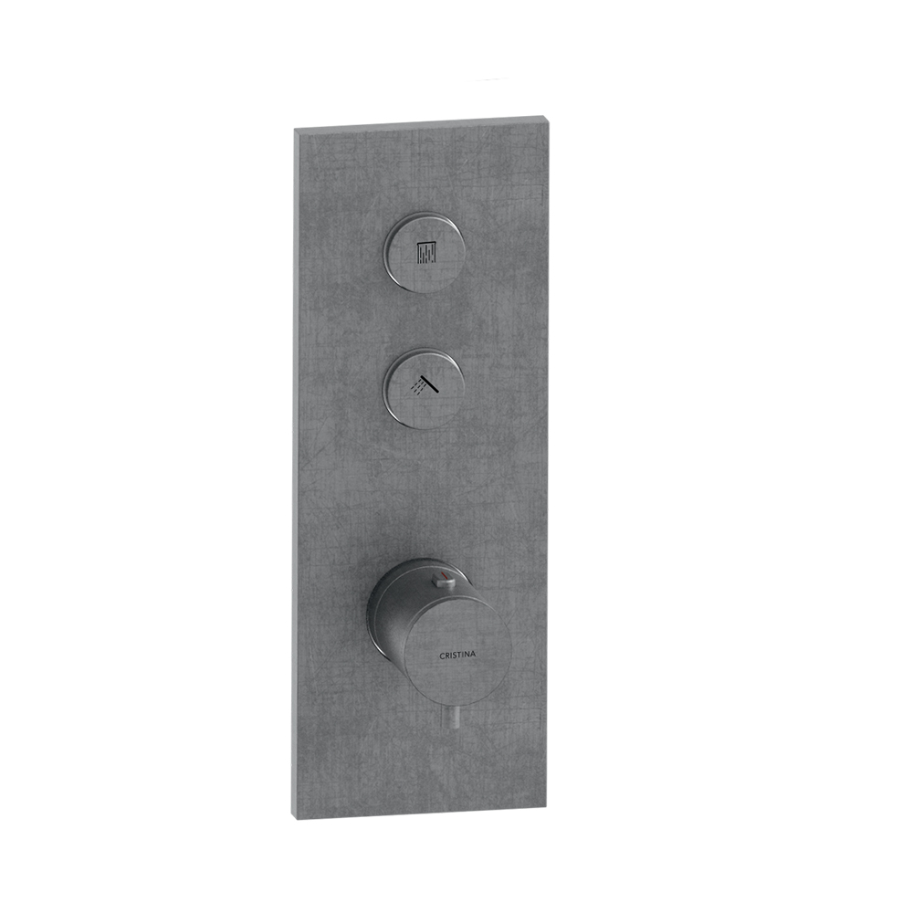 FACADE THERMO TWIST THERMOSTATIQUE 2 SORTIES TRIVERDE INOX