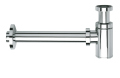 SIPHON BIDET DROIT LUXE LAITON DESIGN 35 CM CHROME