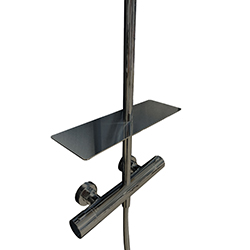 PORTE SAVON POUR COLONNES CRISTINA CHROME NOIR BROSSE