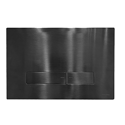 PLAQUE POUR WC SUSPENDU CHROME NOIR BROSSE