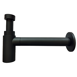 SIPHON LAVABO SMALL LAITON BLACK MAT