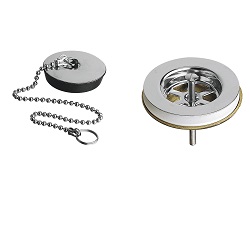 BONDE DE LAVABO A CHAINETTE 1"1/4 LAITON VIEUX BRONZE