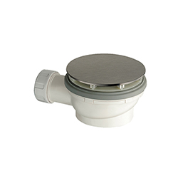 BONDE DE DOUCHE HAUTEUR 64 MM EXTRA PLAT METAL BROSSE