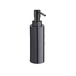 DISTIBUTEUR DE SAVON LIQUIDE A POSER AMBIENTE CHROME NOIR BROSSE