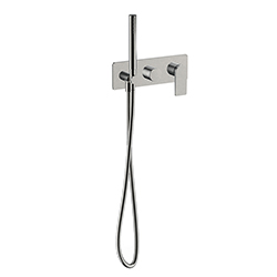 FACADE DOUCHE/BAIN DOUCHE 2 SORTIES METAL BROSSE