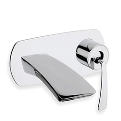 LAVABO MURAL AVEC PLAQUE BOLLICINE CHROME SANS MECANISME EX BO266