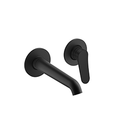 LAVABO MURAL BOTTE 2 TROUS BEC 225 MM BLACKMAT