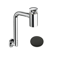 SIPHON GAIN DE PLACE BONDE U&D AVEC TROP PLEIN BLACK MAT
