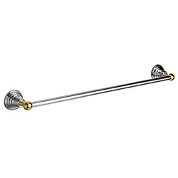 #PORTE SERVIETTE MUSEO 60 CM CHROME/OR