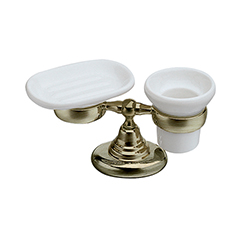 #PORTE SAVON / PORTE VERRE MUSEO A POSER METAL BROSSE***FIN