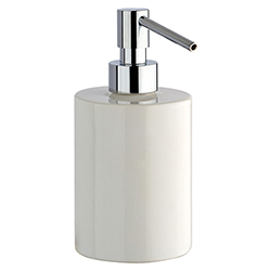 #PORTE DIFFUSEUR DE SAVON A POSER CARMEN EN CERAMIQUE 04 LT CHROME