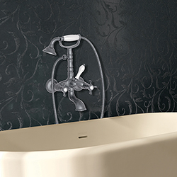 BAIN/DOUCHE CHAMBORD + ACCESSOIRES METAL BROSSE