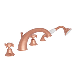 BAIN/DOUCHE CHAMBORD 4 TROUS SUR GORGE OR ROSE BROSSE PVDBAIN/DOUCHE 