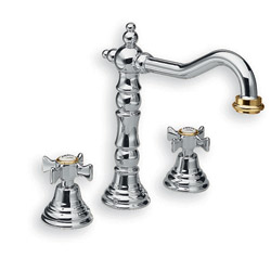 LAVABO CHAMBORD 3 TROUS CHROME/OR +VIDAGE***FIN DEF