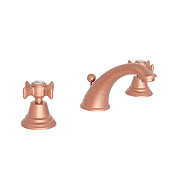 LAVABO CHAMBORD 3 TROUS CHROME/OR ROSE BROSSE +VIDAGE PVD