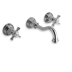 LAVABO CHAMBORD MURAL 3 TROUS CHROME + VIDAGE UP&DOWN®***DEF CH242