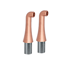 2 COLONNETTES HAUTES 130 MM MM3/4" OR ROSE BROSSE PVD