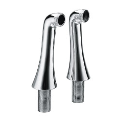2 COLONNETTES HAUTES 130 MM MM3/4" CHROME