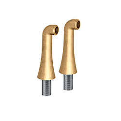 2 COLONNETTES HAUTES 130 MM MM3/4" VIEUX BRONZE