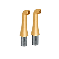 2 COLONNETTES HAUTES 130 MM MM3/4" OR BROSSE