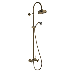 COLONNE DE DOUCHE CHAMBORD RETRO COMPLETE OR ROSE BROSSE PVD