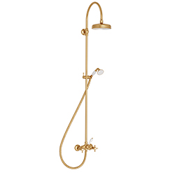 COLONNE DE DOUCHE CHAMBORD RETRO COMPLETE DORE PVD