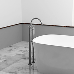 MELANGEUR BAIN DOUCHE SUR PIED CROSS ROAD METAL BROSSE
