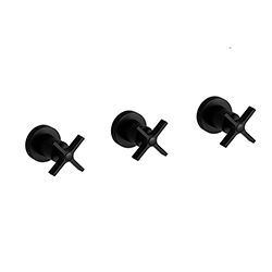 DOUCHE CROSS ROAD ENCASTRE MELANGEUR 2 SORTIES BLACKMAT