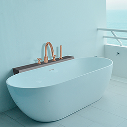 BAIN/DOUCHE CROSS ROAD 4 TROUS SUR GORGE OR ROSE***FIN