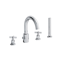 BAIN/DOUCHE CROSS ROAD 4 TROUS SUR GORGE CHROME***FIN