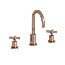 LAVABO CROSS ROAD 3 TROUS + VIDAGE OR ROSE