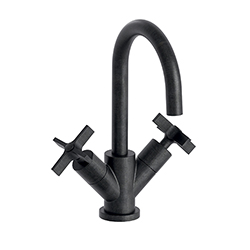LAVABO CROSS ROAD MELANGEUR MONOTROU + VIDAGE CHROME NOIR BROSSE