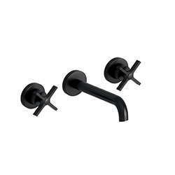 LAVABO CROSS ROAD SMALL 3 TROUS + VIDAGE SANS MECANISME BLACKMAT