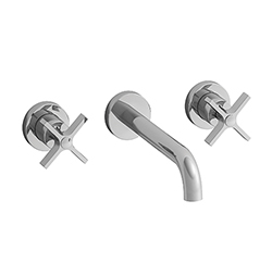 LAVABO CROSS ROAD SMALL 3 TROUS + VIDAGE SANS MECANISME CHROME