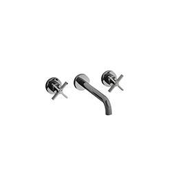 LAVABO CROSS ROAD 3 TROUS + VIDAGE SANS MECANISME METAL BROSSE