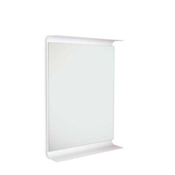 #MIROIR ECLAIRANT CURVA + ETAGERE 64-90-15 CM BLANC***FIN CAT