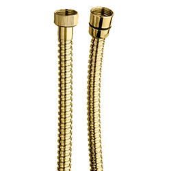 FLEXIBLE DOUBLE AGRAFAGE LAITON FF1/2" 150 CM DORE