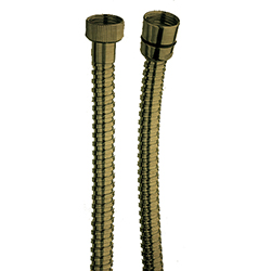 FLEXIBLE DOUBLE AGRAFAGE LAITON FF1/2" 150 CM VIEUX BRONZE