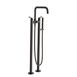 MELANGEUR BAIN DOUCHE SUR PIED EAST SIDE CHROME NOIR BROSSE***FIN