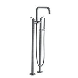 MELANGEUR BAIN DOUCHE SUR PIED EAST SIDE METAL BROSSE***FIN