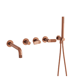 BAIN/DOUCHE EAST SIDE ENCASTRE 2 SORTIES OR ROSE BROSSE***FIN