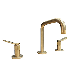 MELANGEUR LAVABO EAST SIDE 3 TROUS SMALL + VIDAGE OR BROSSE