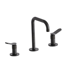MELANGEUR LAVABO EAST SIDE 3 TROUS + VIDAGE CHROME NOIR BROSSE