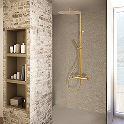 COLONNE DE DOUCHE EAST SIDE THERMOSTATIQUE OR BROSSE