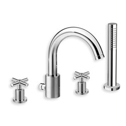 BAIN/DOUCHE EXECUTIVE 4 TROUS SUR GORGE CHROME