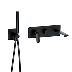 FACADE ENCASTRÉE BAIN DOUCHE 2 SORTIES BLACKMAT