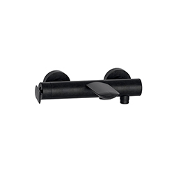 MITIGEUR BAIN DOUCHE MURAL CHROMÉ NOIR BROSSÉ
