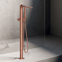 BAIN DOUCHE MITIGEUR MONOCOLONNE OR ROSE BROSSÉ